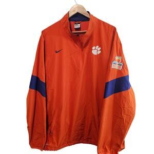 Clemson University Tigers Windbreaker Mens XL Orange Bowl Nike Dri-Fit Football